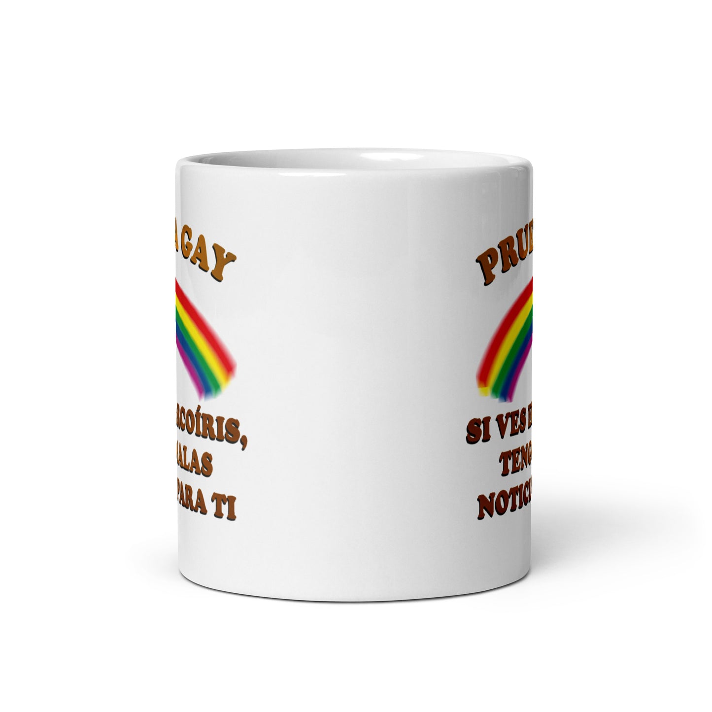 White glossy mug