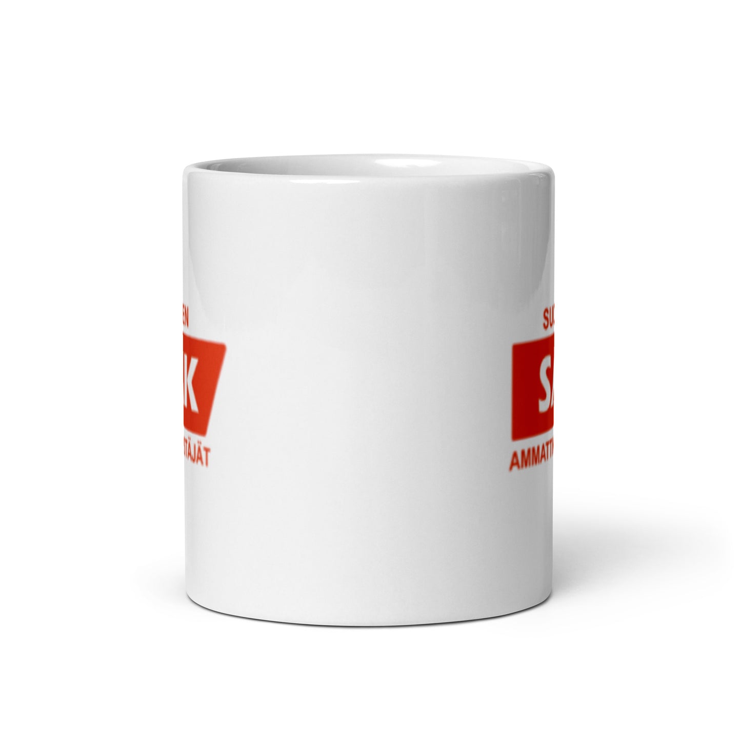 White glossy mug