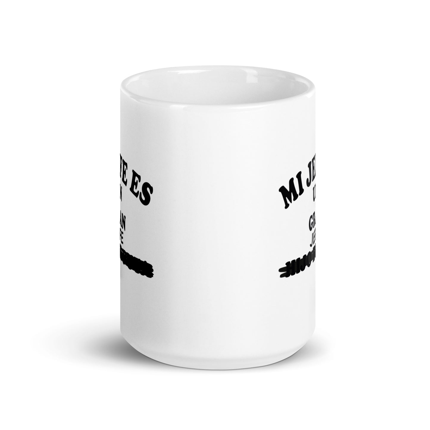 White glossy mug