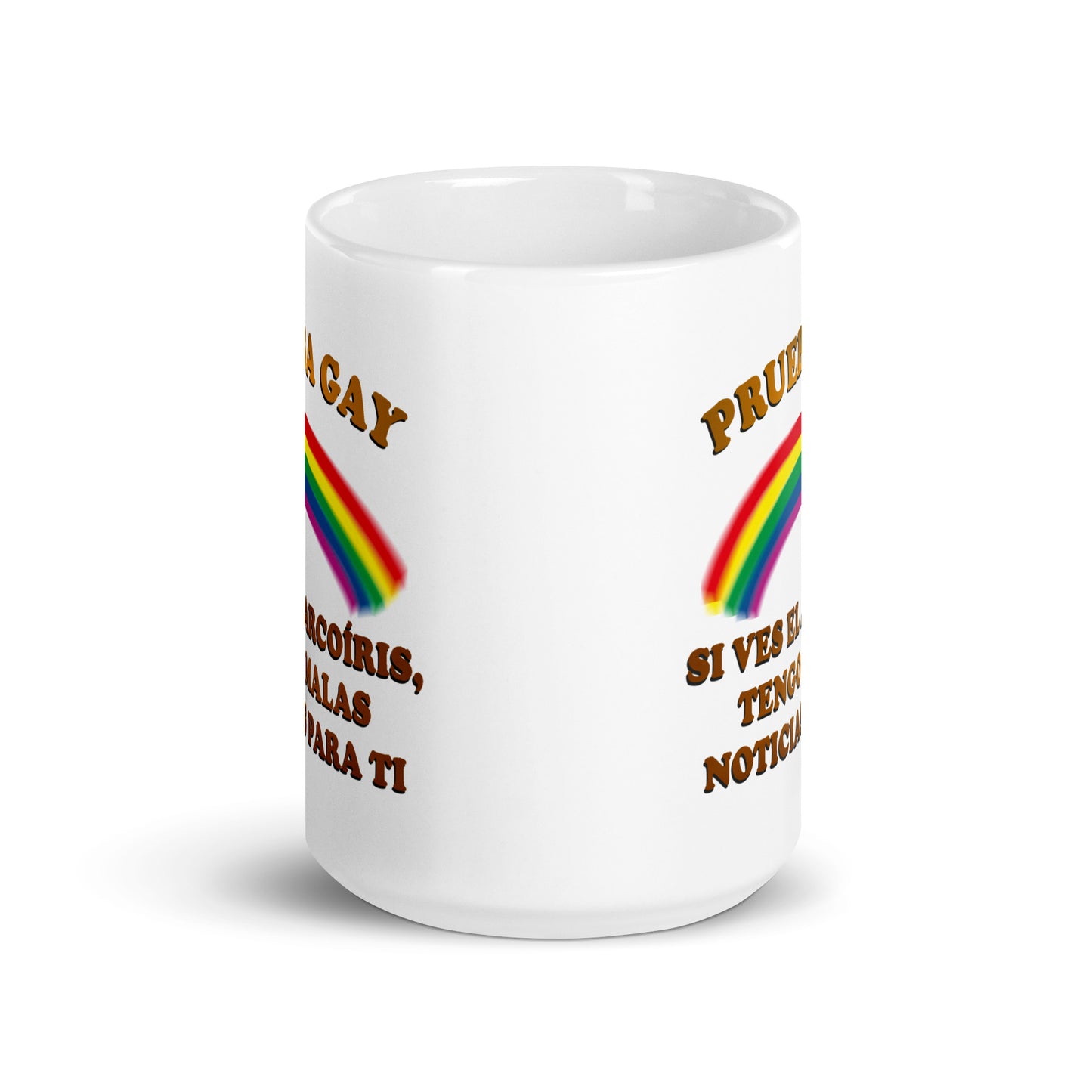 White glossy mug