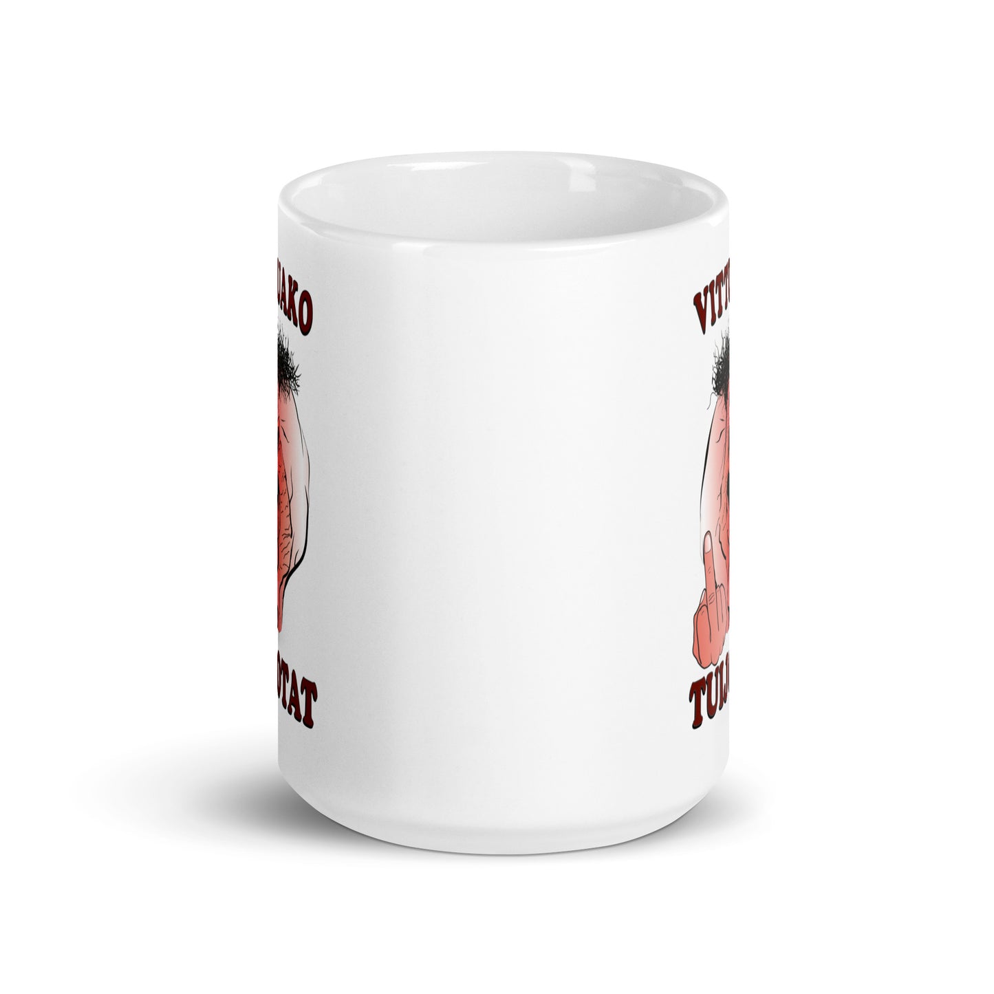 White glossy mug