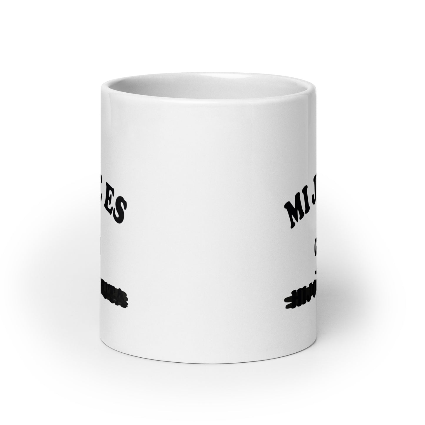 White glossy mug