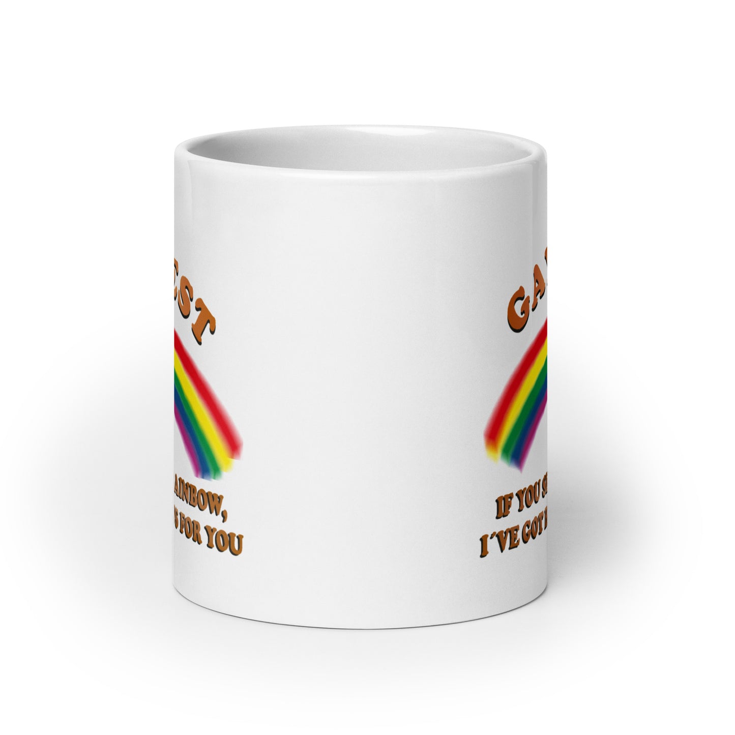 White glossy mug