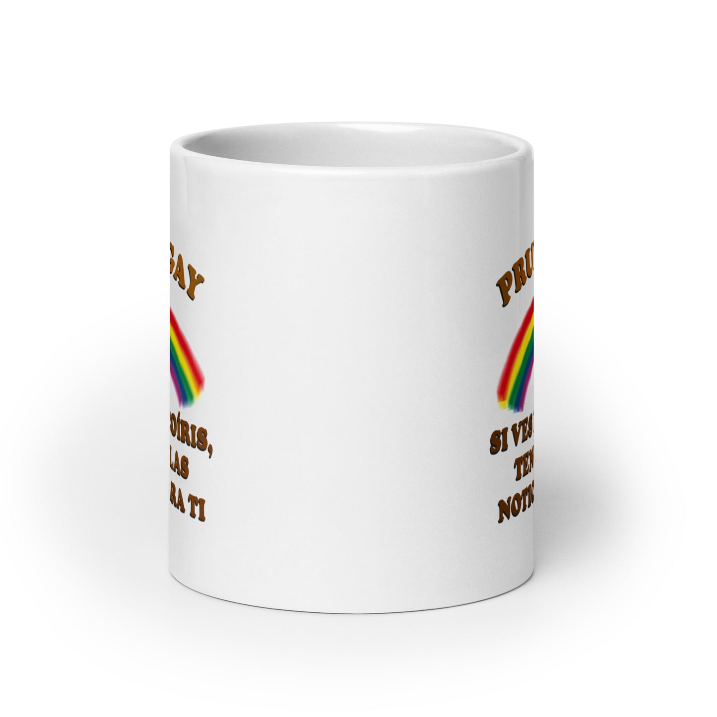 White glossy mug