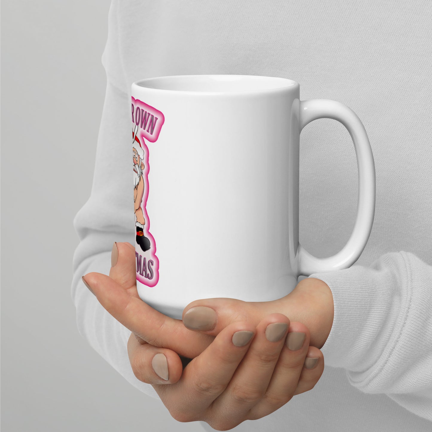 White glossy mug